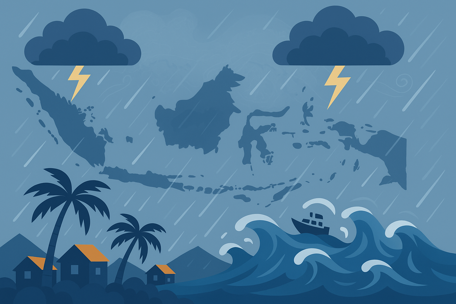 Awal September Tak Rata: Langit Cerah di Selatan, Hujan Lebat & Angin Kencang Mengintai di Banyak Daerah