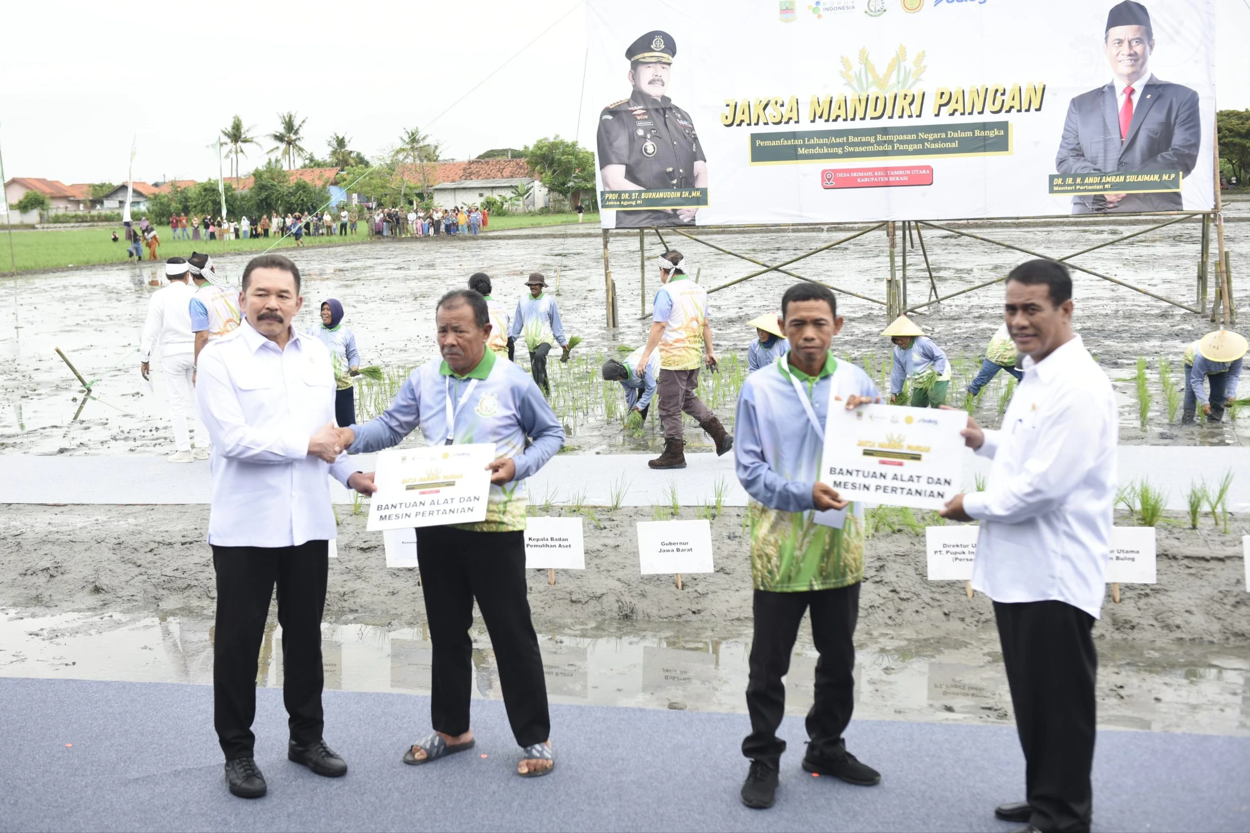 Lahan Sitaan Negara Disulap Jadi Sawah Produktif, Kolaborasi Kementan dan Kejagung Dimulai di Bekasi 