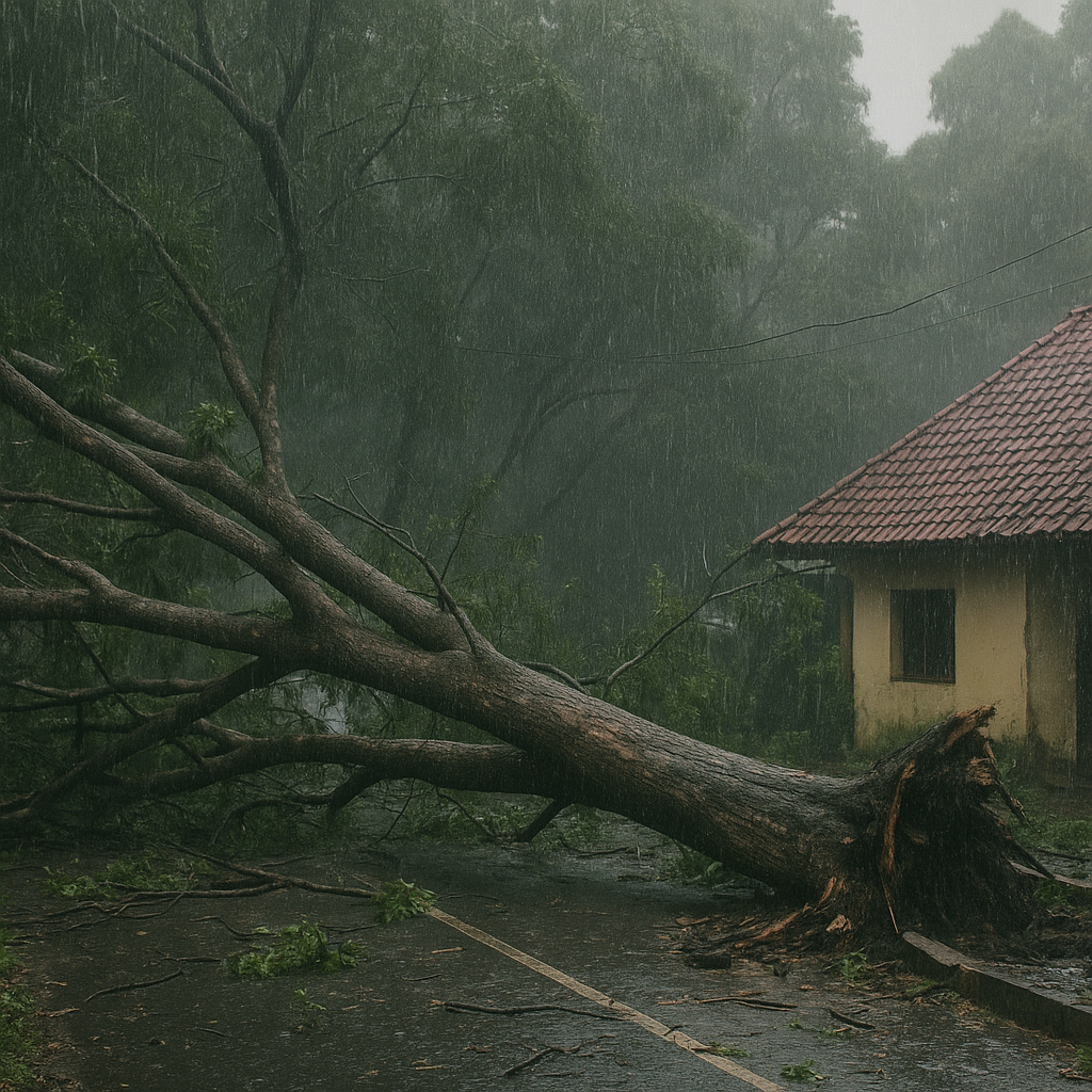 Bogor Diterjang Hujan dan Angin Kencang, Rumah dan Jalan Lumpuh oleh Pohon Tumbang